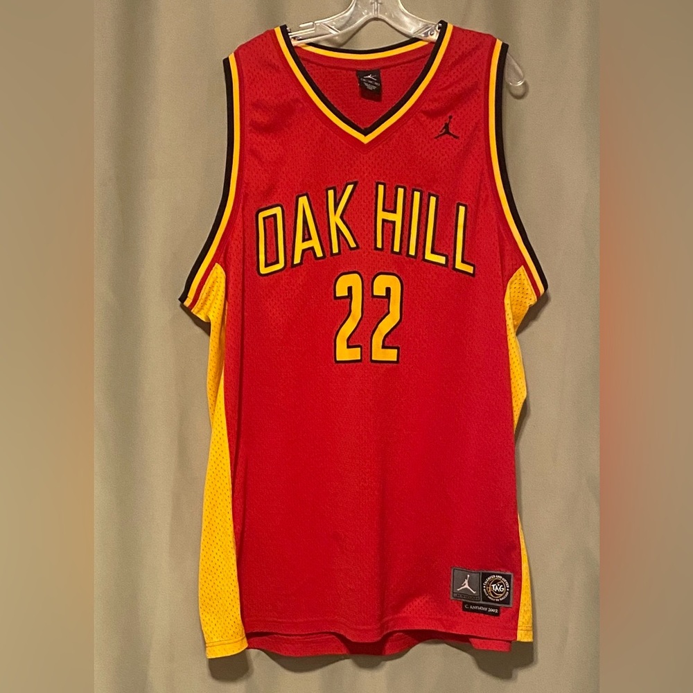 Vintage 2002 Nike Air Jordan Oak Hill Carmelo Anthony #22 Basketball Jersey 3XL